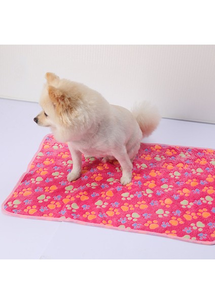 Beyaz Stil S 40X60CM Köpek Kedi Yatağı Battaniye Yumuşak Polar Kedi Yastık Battaniye Havlu Kış Sıcak Pati Baskılı Yavru Köpek Uyku Örtüsü Battaniye Köpek Kedi Matı (Yurt Dışından) indirimleri