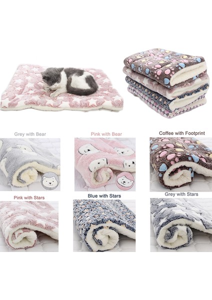 Pembe-Ayı Stili S(34X27CM) Evcil Hayvan Battaniyesi Köpek Yatağı Kedi Matı Yumuşak Mercan Polar Kış Kalın Sıcak Uyku Yatakları Için Küçük Orta Boy Köpekler Kediler Pet Malzemeleri (Yurt Dışından) fiyatları