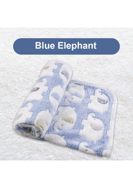 Mavi Fil Stili Xs 20X20 Sıcak Uyku Matı Yumuşak Pet Battaniyesi Kış Köpek Yatağı Battaniye Kedi Yatak Matı Küçük Orta Köpekler Kediler Mercan Polar Yavru Malzemeleri (Yurt Dışından)