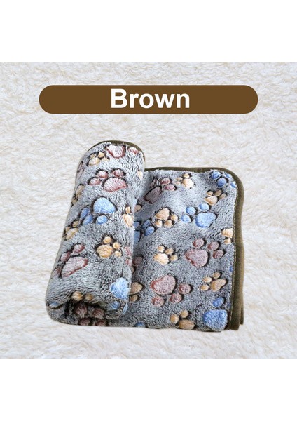 Kahverengi Tarzı 40X60 Sıcak Uyku Matı Yumuşak Pet Battaniyesi Kış Köpek Yatağı Battaniye Kedi Yatak Matı Küçük Orta Köpekler Kediler Mercan Polar Yavru Malzemeleri (Yurt Dışından)