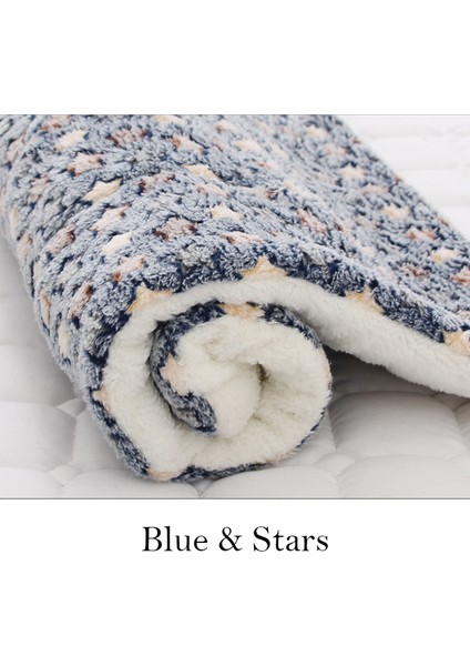 Yıldız Stili Ile Mavi M 61X41CM Küçük Orta Köpekler Için Kış Pet Battaniye Yumuşak Mercan Polar Köpek Yatağı Kalın Yastık Kedi Mat Sıcak Uyku Yatakları Evcil Hayvanlar Aksesuarları (Yurt Dışından)