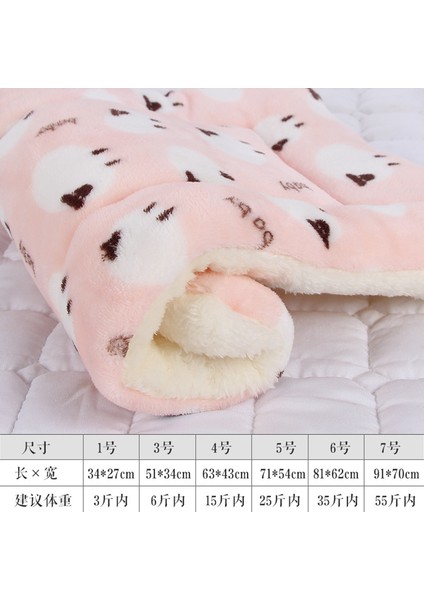 Pembe Koyun Stili 49X32CM Köpük Yastıklı Kalın Kumaşlı Evcil Hayvan Battaniye Yatak Matı Köpek Kedisi Koltuk Minderi Ev Halısı Isıtma Yıkanabilir Yatak Örtüsü (Yurt Dışından)