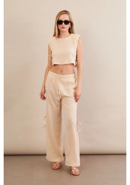 Kadın Vanilya Omuzları Vatkalı Alt Üst Takım KED002 fiyatları