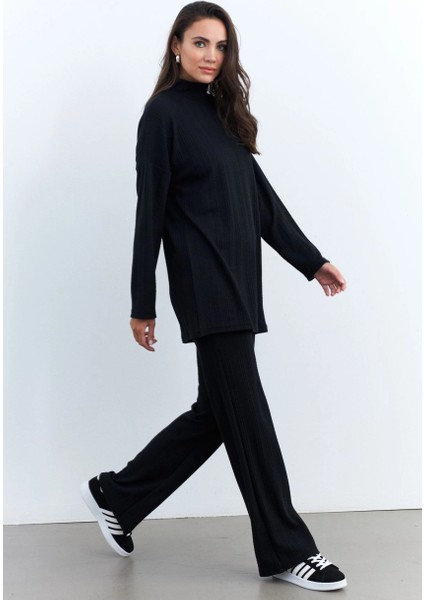 Kadın Siyah Alt Üst Pantolon Takım MTF28 fırsatları