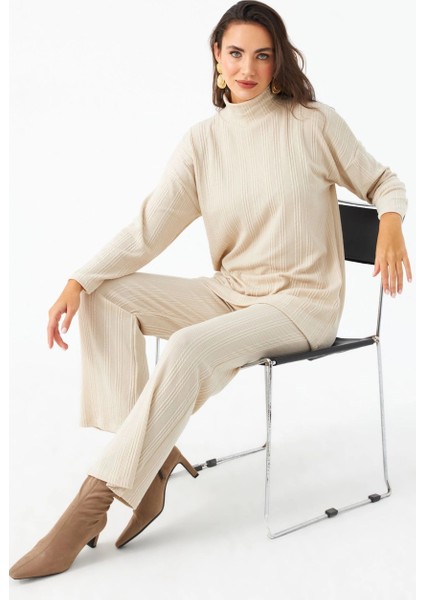 Kadın Taş Alt Üst Pantolon Takım MTF28