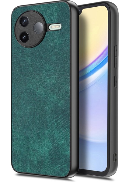Xiaomi Poco F7 Pro 5g Darbeye Dayanıklı Ince Retro Deri Telefon Arka Kapağı (Yurt Dışından)