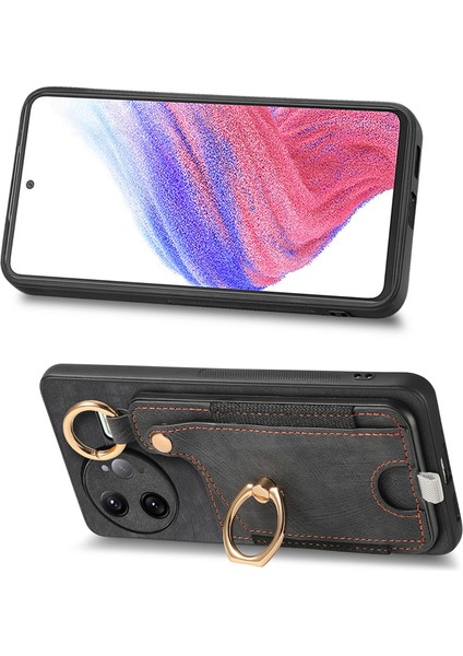 Xiaomi Poco F7 Ultra 5g Retro Deri Telefon Arka Kapağı Kart Yuvaları ve Yüzük Tutucu ile (Yurt Dışından)