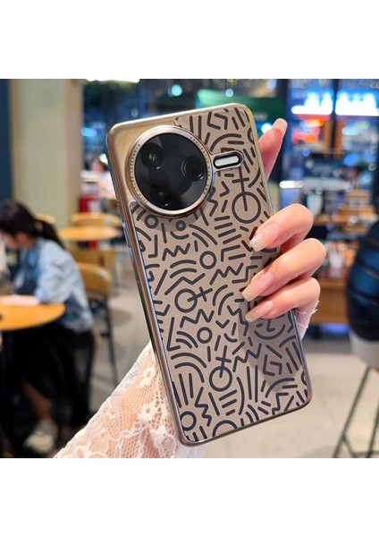 Xiaomi Poco F7 Pro 5g Creative Doodle Deri Elektrokaplama Telefon Arka Kapağı (Yurt Dışından)