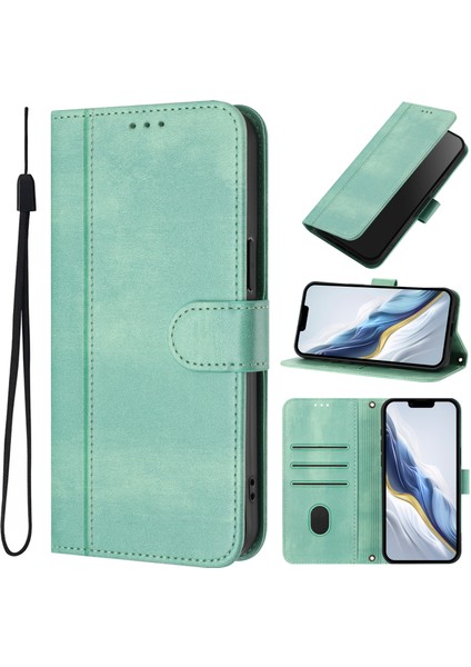Xiaomi Poco F7 Ultra 5g / Xiaomi Poco F7 Pro 5g Cüzdan Standı Retro Doku Deri Telefon Kılıfı ve Kordon (Yurt Dışından)