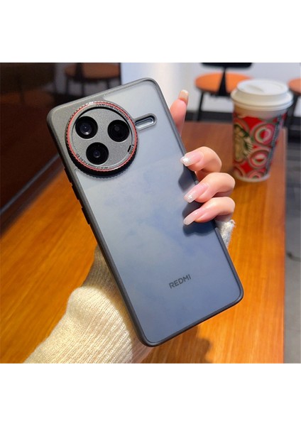 Xiaomi Poco F7 Pro 5g Kırmızı Lens Halkası Darbeye Dayanıklı Tpu + Pc Yarı Saydam Telefon Kılıfı (Yurt Dışından) fiyatları