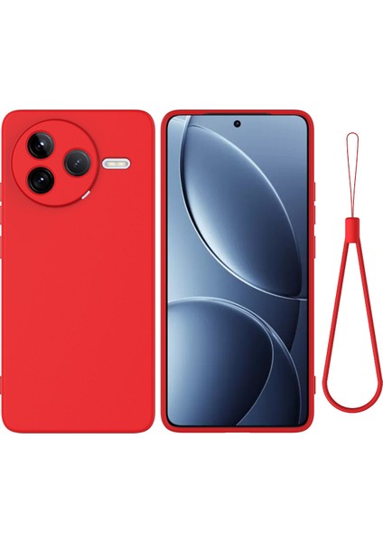 Xiaomi Poco F7 Pro 5g Sıvı Silikon Telefon Arka Kapağı El Kayışı ile (Yurt Dışından)