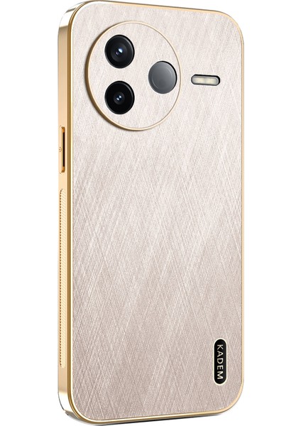 Xiaomi Poco F7 Pro 5g Galvanik Ipek Doku Pu + Tpu Telefon Arka Kapağı (Yurt Dışından)