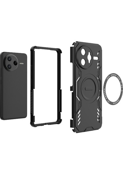 Xiaomi Poco F7 Ultra 5g Manyetik Kılıf Zırhlı Içi Boş Pc + Tpu Telefon Kılıfı (Yurt Dışından)