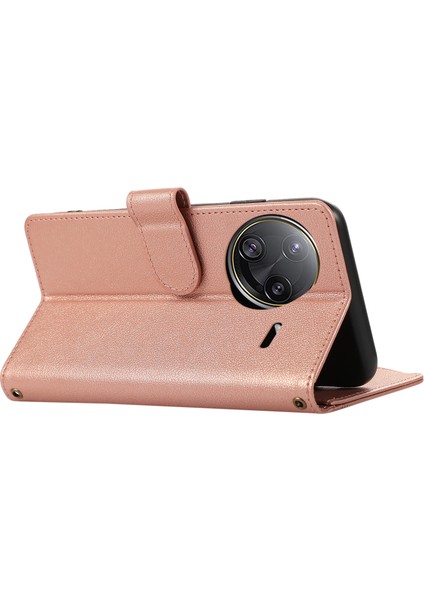 Xiaomi Poco F7 Ultra 5g Çoklu Kart Yuvaları Fermuarlı Deri Telefon Kılıfı Kayışlı (Yurt Dışından)