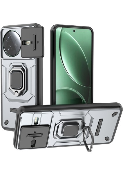 Xiaomi Poco F7 Pro 5g Pc+Tpu Kickstand Telefon Koruyucu Lens Kapağı ile (Yurt Dışından)