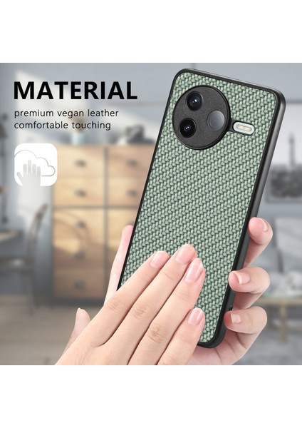 Xiaomi Poco F7 Pro 5g Karbon Fiber Doku Pu+Pc+Tpu Telefon Arka Kapağı (Yurt Dışından) modelleri