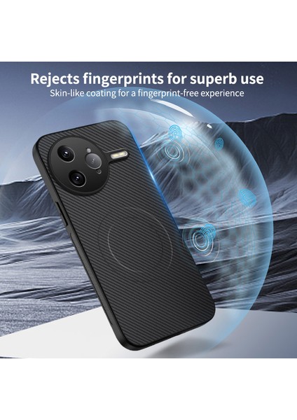Xiaomi Poco F7 Ultra 5g Karbon Fiber Doku Pc Tpu Telefon Kılıfı Magsafe ile Uyumlu (Yurt Dışından)