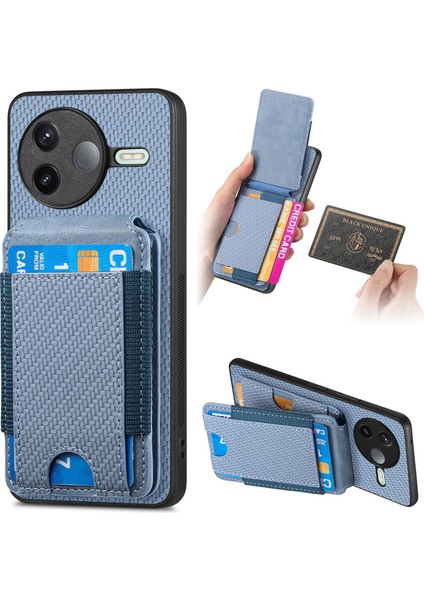 Xiaomi Poco F7 Pro 5g Deri Arka Kapak Kart Tutucu Kickstand ile (Yurt Dışından)