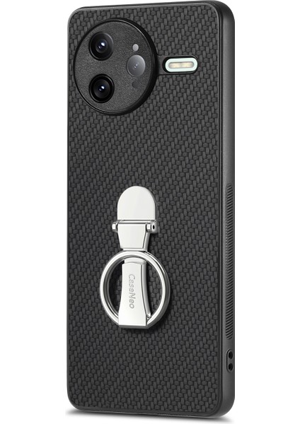 Xiaomi Poco F7 Ultra 5g Karbon Fiber Doku Katlanır Kickstand Deri Arka Kapak (Yurt Dışından)