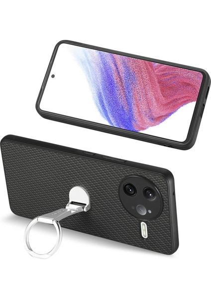 Xiaomi Poco F7 Ultra 5g Karbon Fiber Doku Katlanır Kickstand Deri Arka Kapak (Yurt Dışından)