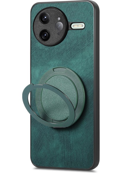 Xiaomi Poco F7 Ultra 5g Giderici Retro Deri Arka Kapak Döner Ayaklı (Yurt Dışından)