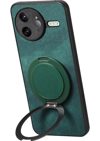 Xiaomi Poco F7 Ultra 5g Giderici Retro Deri Arka Kapak Döner Ayaklı (Yurt Dışından)