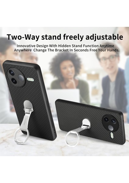 Xiaomi Poco F7 Pro 5g Katlanır Kickstand Deri Arka Kapak Karbon Fiber Doku (Yurt Dışından) fırsatları