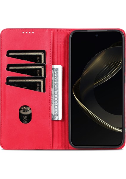 Xiaomi Poco F7 Ultra 5g Inek Derisi Doku Pu Deri Cüzdan Telefon Kılıfı (Yurt Dışından)