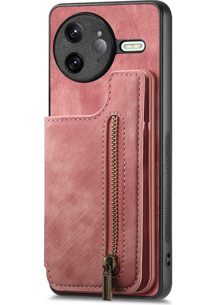Xiaomi Poco F7 Ultra 5g Fermuarlı Kart Tutucu Retro Deri Tpu Telefon Kılıfı (Yurt Dışından)