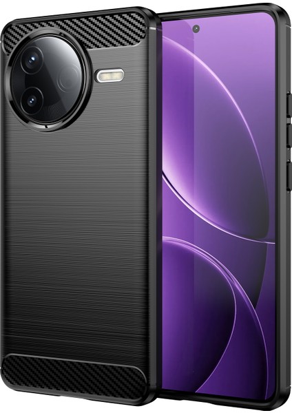 Xiaomi Poco F7 Pro 5g Karbon Fiber Doku Fırçalanmış Telefon Arka Kapağı (Yurt Dışından)