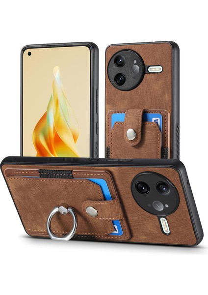 Xiaomi Poco F7 Ultra 5g Deri Arka Kapak Kart Yuvaları Destek Standı (Yurt Dışından)