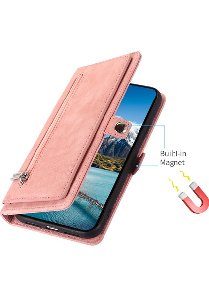 Xiaomi Poco F7 Pro 5g Fermuarlı Cep 9 Kart Yuvası Bilek Kayışlı Pu Deri Telefon Kılıfı (Yurt Dışından) indirimleri