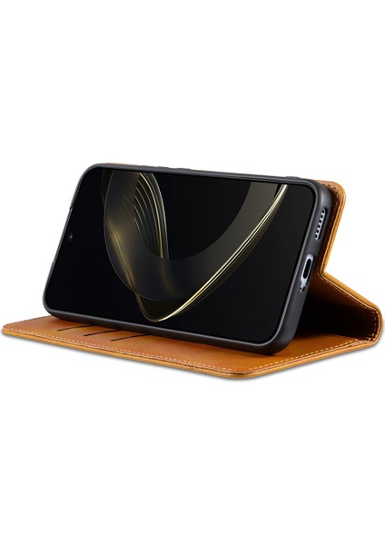 Xiaomi Poco F7 Pro 5g Inek Derisi Doku Pu Deri Cüzdan Telefon Kılıfı (Yurt Dışından) modelleri