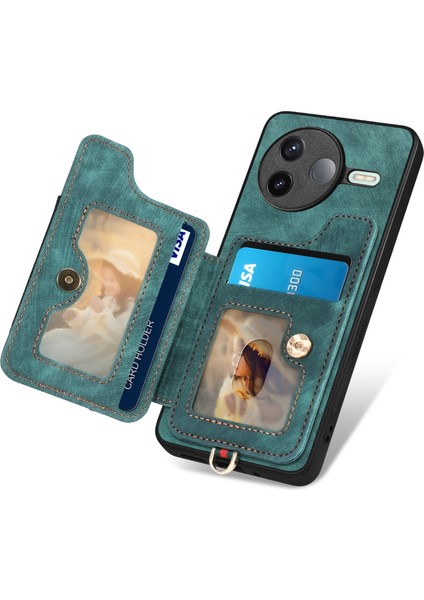 Xiaomi Poco F7 Pro 5g Retro Pu Deri Arka Kapak Kart Tutucu ile (Yurt Dışından) modelleri
