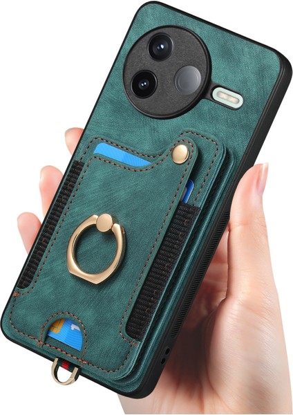 Xiaomi Poco F7 Pro 5g Retro Pu Deri Arka Kapak Kart Tutucu ile (Yurt Dışından) fırsatları