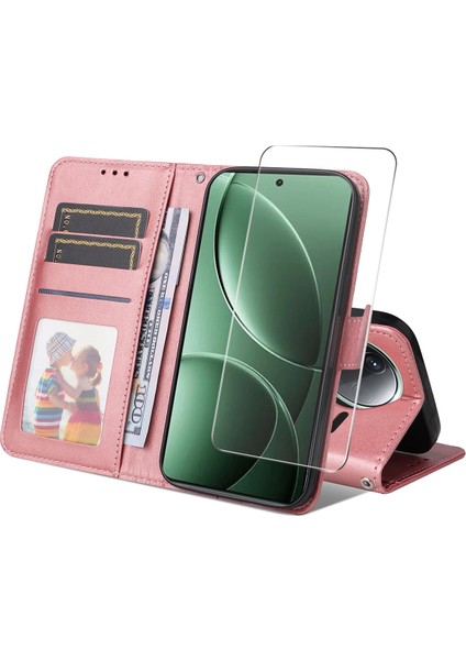 Xiaomi Poco F7 Ultra 5g Pu Deri Cüzdan Telefon Standı Kılıfı Temperli Camlı (Yurt Dışından)
