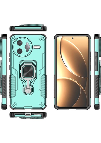 Xiaomi Poco F7 Ultra 5g Döndürülebilir Halka Ayaklı Pc + Tpu Darbeye Dayanıklı Telefon Kılıfı (Yurt Dışından)