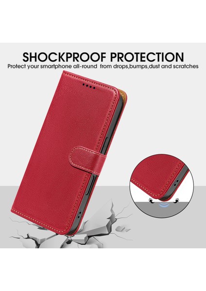 Xiaomi Poco F7 Pro 5g Cüzdan Litchi Doku Deri Telefon Kılıfı Manyetik Toka (Yurt Dışından) fiyatları