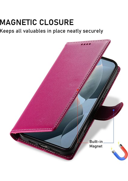 Xiaomi Poco F7 Pro 5g Stand Kılıf Litchi Doku Deri Cüzdan Telefon Kılıfı Manyetik Çıtçıtlı (Yurt Dışından) indirimleri