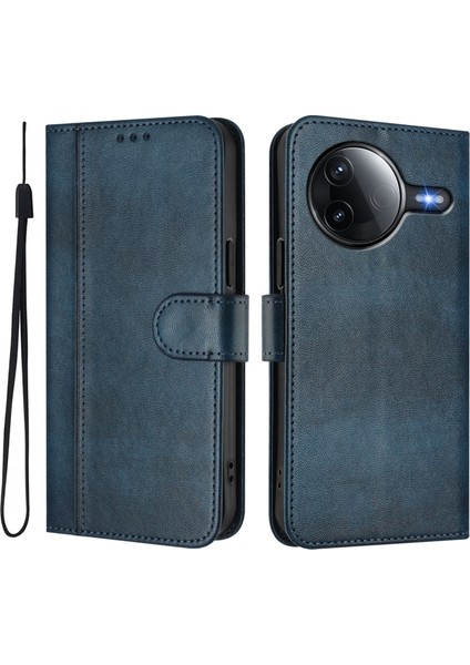 Xiaomi Poco F7 Ultra 5g / Xiaomi Poco F7 Pro 5g Cüzdan Standı Retro Doku Deri Telefon Kılıfı ve Kordon (Yurt Dışından)