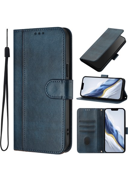 Xiaomi Poco F7 Ultra 5g / Xiaomi Poco F7 Pro 5g Cüzdan Standı Retro Doku Deri Telefon Kılıfı ve Kordon (Yurt Dışından)