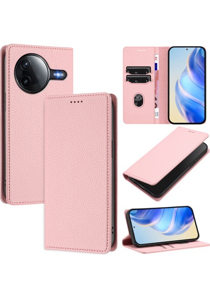 Xiaomi Poco F7 Pro 5g / Xiaomi Poco F7 Ultra 5g Cüzdan Litchi Doku Deri Kılıf (Yurt Dışından)