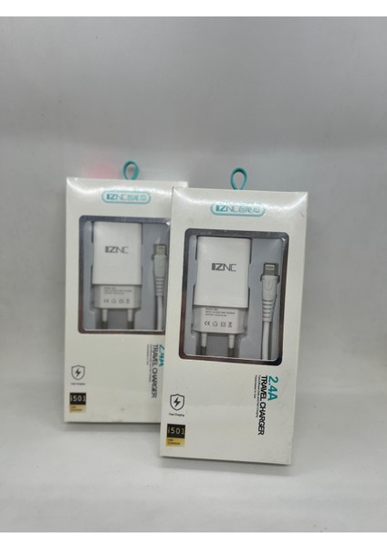 Marka İphone Lighting Girişli Telefon ve Tablet Şarj Aleti Takımı Başlık Kablo Dayanıklı Malzeme