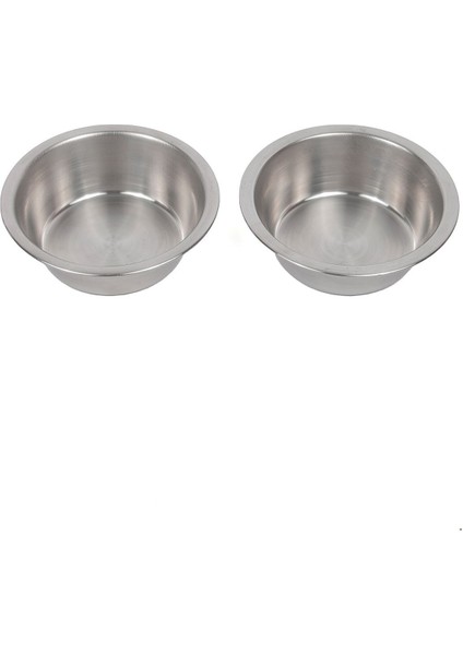 2 Adet Paslanmaz Çelik Kedi Kase Köpek Mama Su Kabı Mamalık Suluk 14CM 350ML Medıum