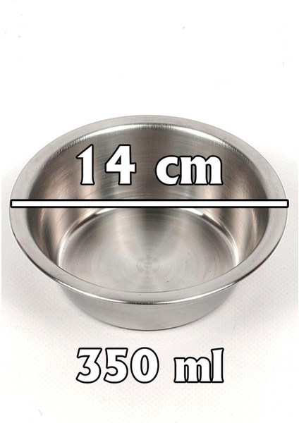 2 Adet Paslanmaz Çelik Kedi Kase Köpek Mama Su Kabı Mamalık Suluk 14CM 350ML Medıum modelleri