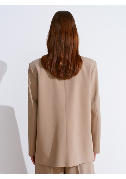 60767 Blazer Ceket-Bej