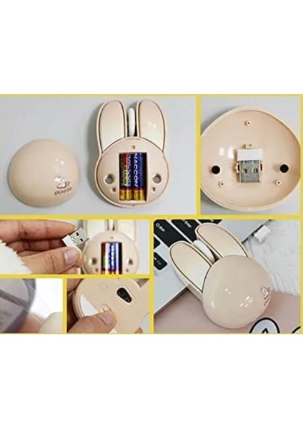 Fanıx MOU-6003-Y Playrob M6 Pilli Kablosuz Mouse Yeşil Tavşan modelleri