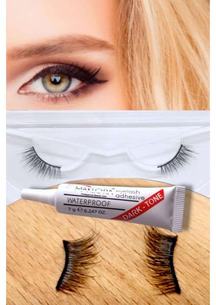 Ipek Yarım Boy Takma Kirpik ve Kirpik Yapıştırıcı Set