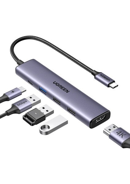 Revedok 5'i 1 Arada 1 Usb-C 3xusb-A Hub Çoklayıcı, 15495