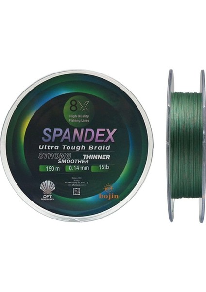 Bojin 8x Spandex 0.14MM Yeşil Ip Misina 150MT